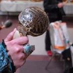 Close up of Tiffany's turtle rattle that an Elder of the Tribe gifted to her.